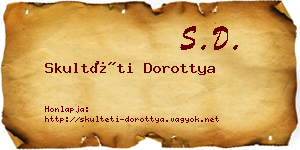 Skultéti Dorottya névjegykártya